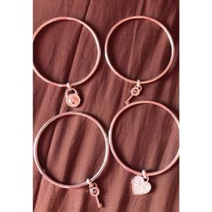 Michael Kors Pave Gold Tone Bangle Bracelets